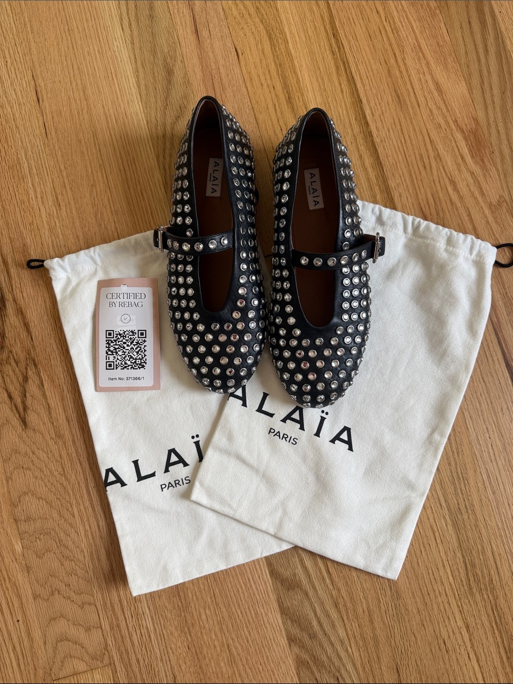 Alaia stud ballet Maryjane ballet flat size 40